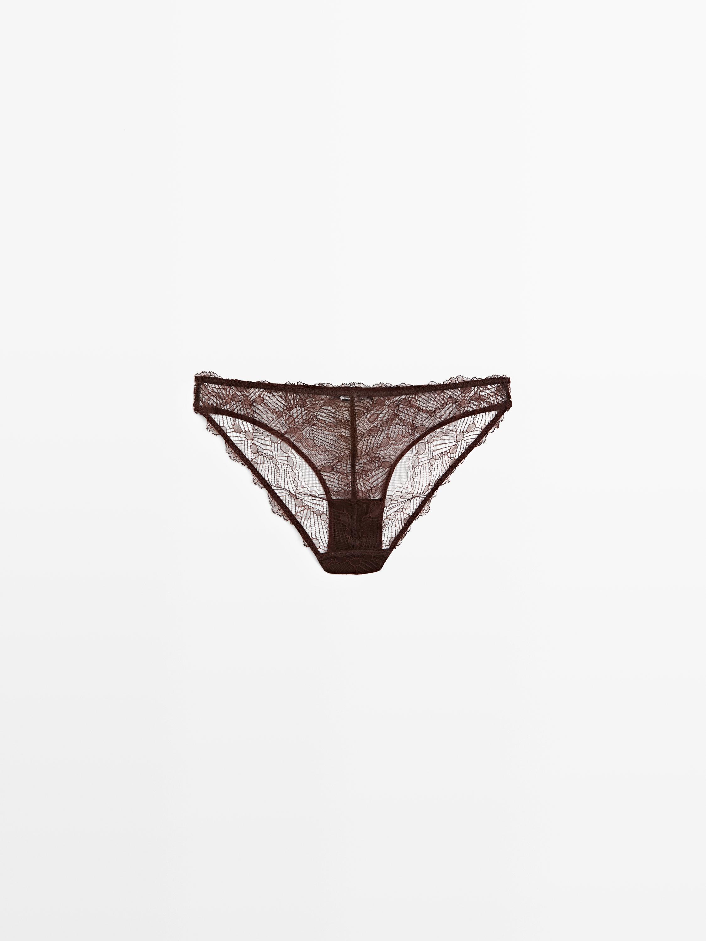 Culotte dentelle détail blonde